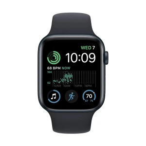 Apple Watch SE 2nd Gen 44mm (GPS) Midnight Aluminum Case Smart Watch with Midnight Sport Medium Large Band #MNTG3xx/A