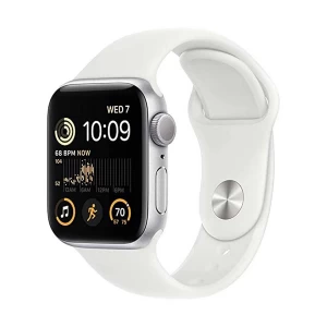 Apple Watch SE 40mm (GPS) Silver Aluminum Case with White Sport Band #MNT93LL/A