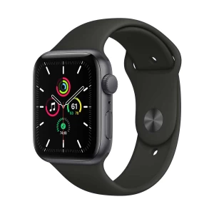 Apple Watch SE 44mm Space Gray Aluminum Case with Black Sport Band #MYDT2xx/A