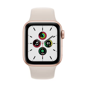 Apple Watch SE Gold Aluminum Case with Starlight Sport Band #MKQN3LL/A