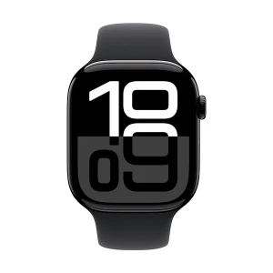 Apple Watch Series 10 42mm (GPS+Cellular) Jet Black Aluminum Case with Black Sport Medium Large Band #MWX73xx/A