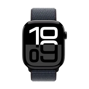 Apple Watch Series 10 46mm (GPS+Cellular) Jet Black Aluminum Case with Ink Sport Loop Band #MWY53xx/A