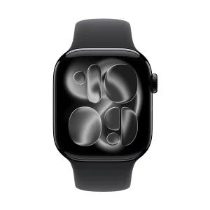 Apple Watch Series 11 42mm (GPS) Jet Black Aluminum Case with Black Sport Small Medium Band #MEQT4xx/A