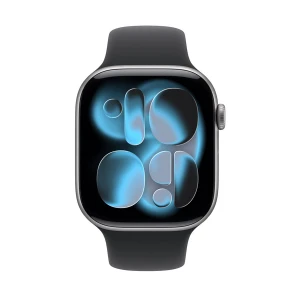 Apple Watch Series 11 46mm (GPS) Space Grey Aluminum Case with Black Sport Medium Large Band #MEV44xx/A