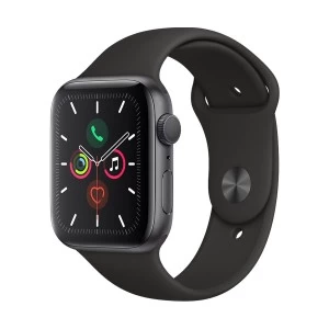Apple Watch Series 5 44mm Space Gray Aluminum Case with Black Sport Band #MWVF2LL/A / MWVF2ZA/A