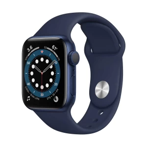 Apple Watch Series 6 40mm Blue Aluminum Case with Deep Navy Sport Band #MG143xx/A