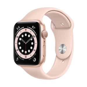 Apple Watch Series 6 44mm Rose Gold Aluminum Case with Pink Sand Sport Band #M00E3xx/A