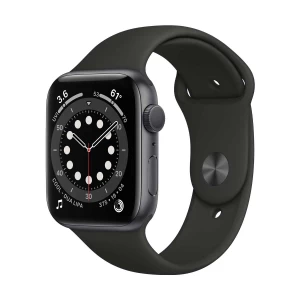Apple Watch Series 6 44mm Space Gray Aluminum Case with Black Sport Band #M00H3xx/A