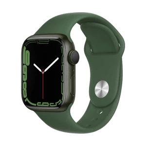 Apple Watch Series 7 41mm (GPS) Green Aluminum Case with Clover Sport Band #MKN03LL/A
