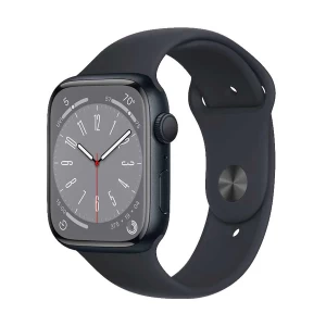 Apple Watch Series 8 45mm (GPS) Midnight Aluminum Case with Midnight Sport Medium Large Band #MNUL3xx/A