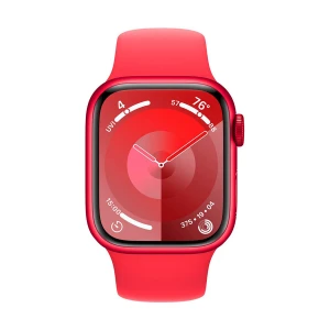 Apple Watch Series 9 41mm (GPS) Red Aluminum Case with Red Sport Medium Large Band #MRXH3LL/A