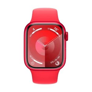 Apple Watch Series 9 41mm (GPS) Red Aluminum Case with Red Sport Medium Large Band #MRXH3xx/A