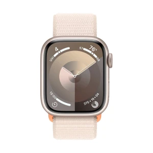 Apple Watch Series 9 41mm (GPS) Starlight Aluminum Case with Starlight Sport Loop Band #MR8V3LL/A