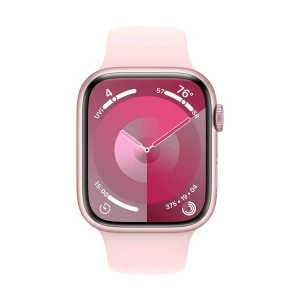 Apple Watch Series 9 45mm (GPS) Pink Aluminum Case with Light Pink Sport Medium Large Band #MR9H3xx/A