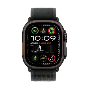 Apple Watch Ultra 2 49mm (GPS+Cellular) Black Titanium Case with Black Trail Loop Medium Large Band #MX4V3xx/A
