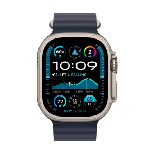 Apple Watch Ultra 2 49mm (GPS+Cellular) Natural Titanium Case with Navy Ocean Band #MX4D3xx/A