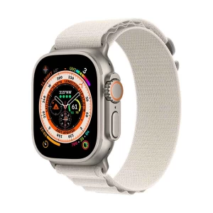 Apple Watch Ultra 49mm Titanium Case with Starlight Alpine Loop Band