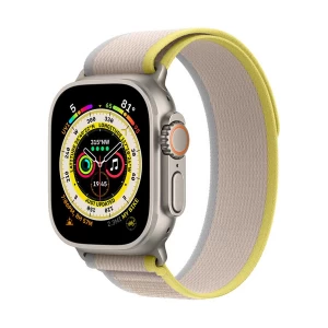 Apple Watch Ultra 49mm (GPS+Cellular) Titanium Case with Yellow/Beige Trail Band