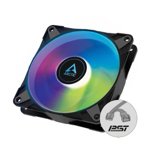 Arctic P12 PWM PST ARGB 120mm (1xFAN) Black Casing Cooling Fan