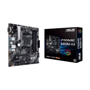 Asus PRIME B450M-A II DDR4 AMD AM4 Socket Motherboard (Bundle with PC)