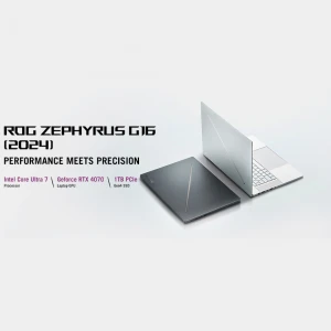 Asus ROG Zephyrus G16 GU605MI Intel Core Ultra 7 155H 32GB RAM 1TB SSD 16 Inch 2.5K QHD+ WQXGA OLED Display Eclipse Gray Gaming Laptop