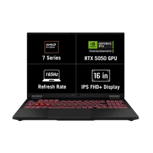ASUS TUF Gaming A16 FA608UH AMD Ryzen 7 260 16GB RAM, 512GB PCIe SSD, 16 Inch FHD+ WUXGA Display Copilot & AI Optimized Jaeger Gray Gaming Laptop