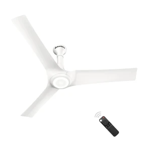 Atomberg Aris Starlight AT-125 Marble White 48 Inch Silent Ceiling Fan (BLDC Motor, LED Light, Remote Control, Voice Control)