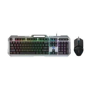 Aula F2023 Silver & Black Wired Gaming Keyboard & Mouse Combo
