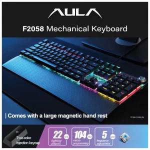 Aula F2058 (Blue Switch) Wired Black Mechanical Gaming Keyboard