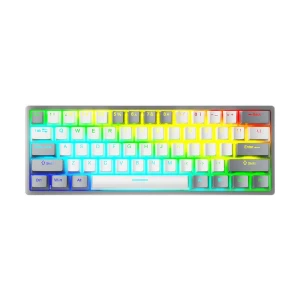 AULA F3261 RGB Hot Swap (Red Switch) Wired Gray & White Mechanical Gaming Keyboard