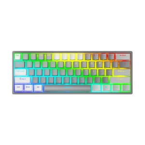 AULA F3261 RGB Hot Swap (Red Switch) Wired White & Gray Mechanical Gaming Keyboard