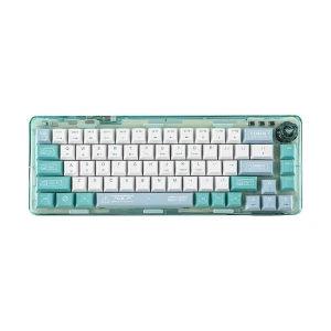 Aula F68 RGB Bluetooth (Tri Mode) White & Green Mechanical Gaming Keyboard