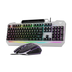 Aula T102 Rainbow Backlight Black-Silver Wired Keyboard & Mouse Combo