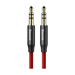 Baseus CAM30-C91 3.5mm Male to Male, 1.5 Meter, Red & Black Audio Cable # CAM30-C91