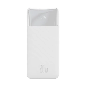 Baseus PPBD050502 Bipow Overseas Edition 10000mAh White 20W Power Bank with Digital Display #PPBD050502