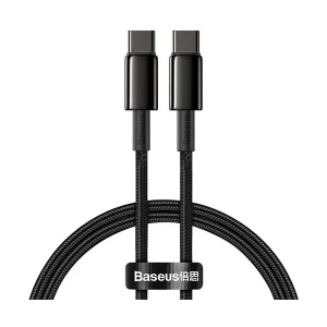 Baseus CATWJ-01 Tungsten Gold USB Type-C Male to Male, 1 Meter, Black Charging & Data Cable #CATWJ-01