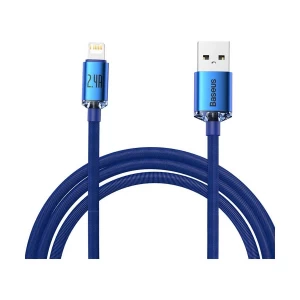 Baseus CAJY000003 Crystal Shine Series USB Male to Lightning, 1.2 Meter, Blue Charging & Data Cable #CAJY000003