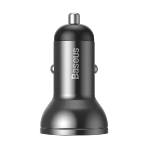 Baseus CCBX-0G Digital Display Dual USB 4.8A 24W Grey Car Charger #CCBX-0G
