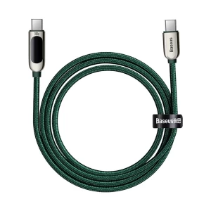 Baseus CATSK-B06 Display USB Type-C Male to Male, 1 Meter, Green Charging & Data Cable #CATSK-B06