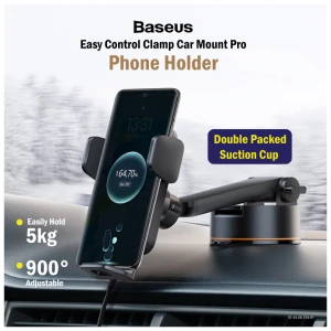 Baseus SUYK020001 Easy Control Clamp Car Mount Pro Black Phone Holder #SUYK020001