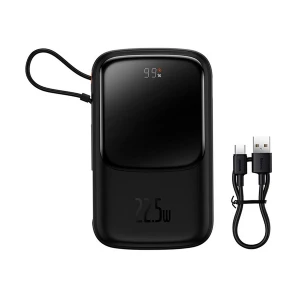 Baseus PPQD2-20C Qpow Pro 20000mAh Black 22.5W Type-C Power Bank with Digital Display #P10021706111-01