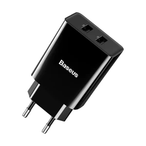 Baseus CCFS-R01 Speed Mini Dual USB 10.5W EU Black Charger / Charging Adapter #CCFS-R01