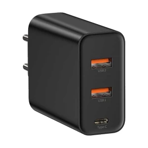 Baseus CCFS-G01 Speed PPS QC Dual USB & USB-C 60W EU Black Charger / Charging Adapter #CCFS-G01