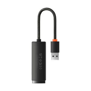 Baseus WKQX000001 USB Male to LAN Female Black Converter #WKQX000001