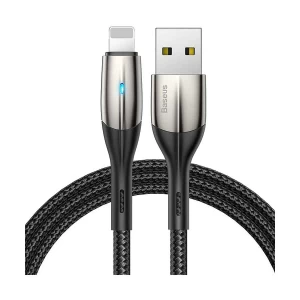 Baseus CALSP-G01 USB Male to Lightning Male, 1 Meter, Black Charging & Data Cable #CALSP-G01 (With An Indicator Lamp)