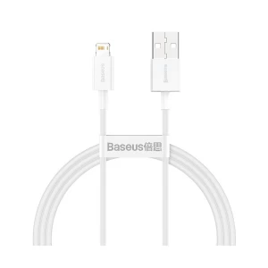 Baseus CALYS-A02 USB Male to Lightning Male 1 Meter, White Charging & Data Cable #CALYS-A02