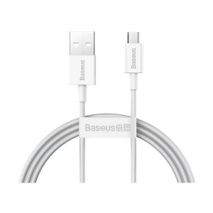 Baseus CAMYS-02 USB Male to Micro USB Male 1 Meter, White Charging & Data Cable #CAMYS-02
