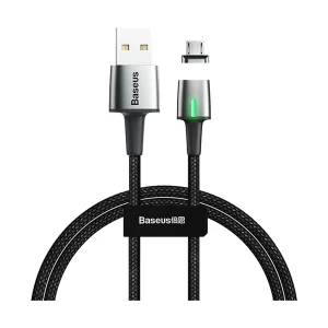 Baseus CAMXC-I01 Zinc USB Male to Micro USB, 2 Meter, Black Magnetic Charging & Data Cable #CAMXC-I01