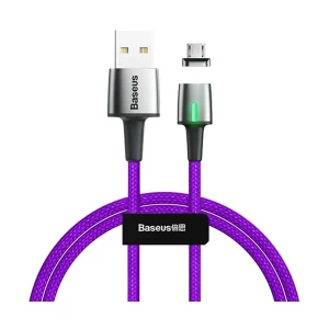 Baseus CAMXC-G05 Zinc USB Male to Micro USB, 2 Meter, Purple Magnetic Charging & Data Cable #CAMXC-G05