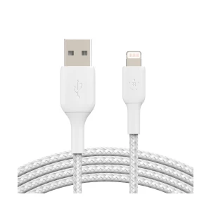 Belkin CAA002bt1MWH Lightning Male to USB Male 1 Meter White Charging & Data Cable # CAA002bt1MWH